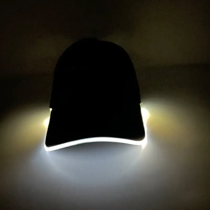 Black LED Night Running Cap with Purple Light — feature 6