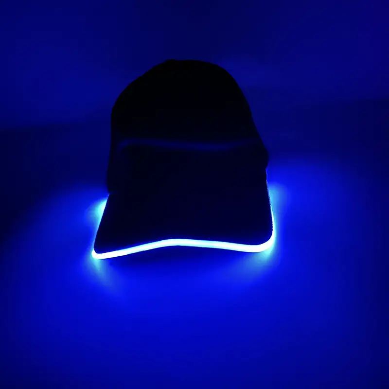 Black LED Night Running Cap with Purple Light — feature 7