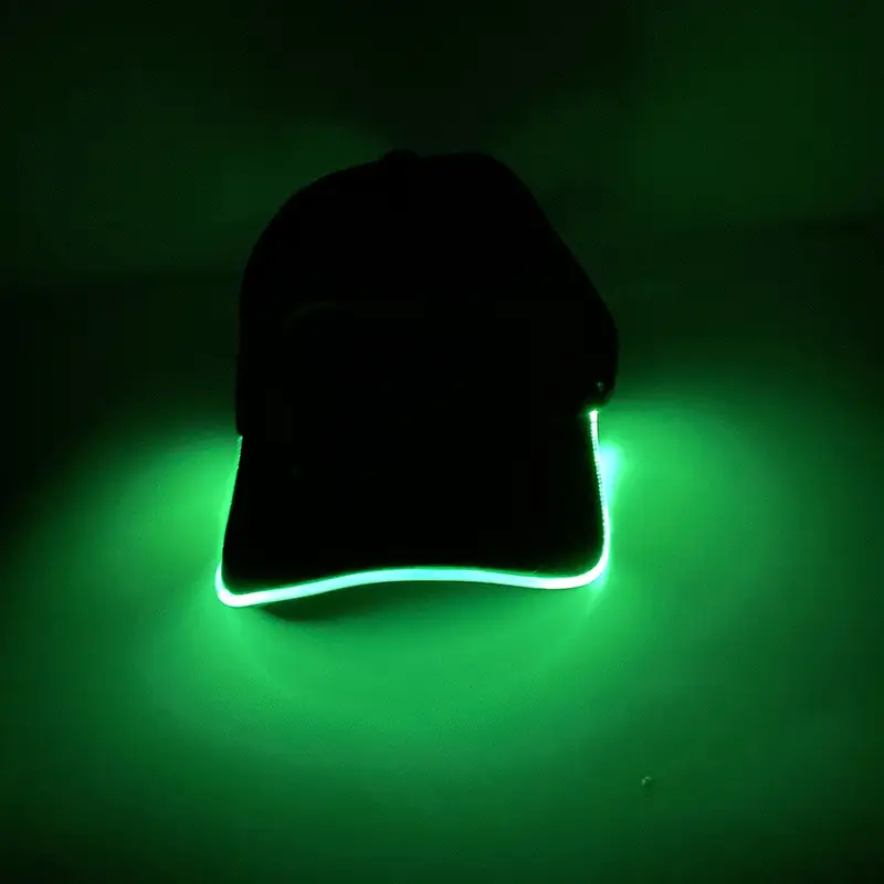 Black LED Night Running Cap with Purple Light — feature 8