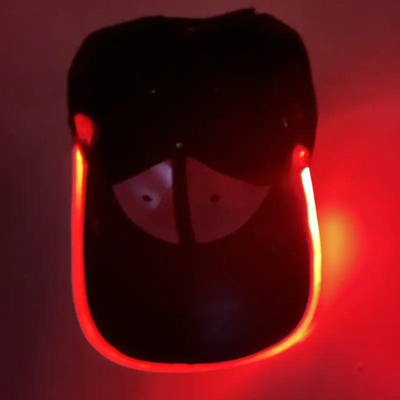 Black LED Night Running Cap with Purple Light — feature 9