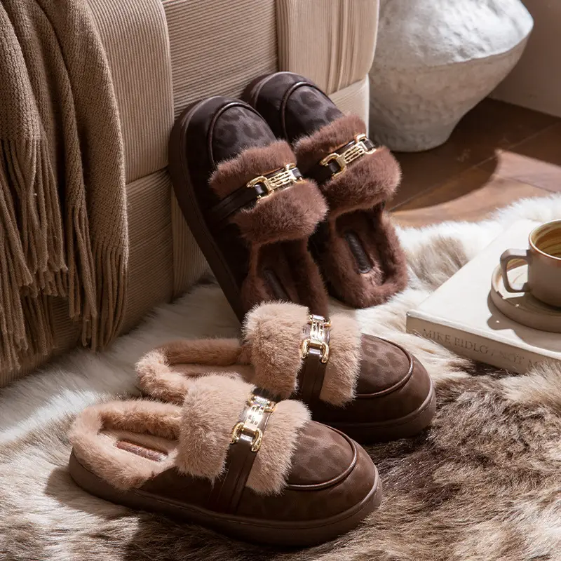 2025 Winter Plush Birkenstock Slippers for Women Brown - Image 6