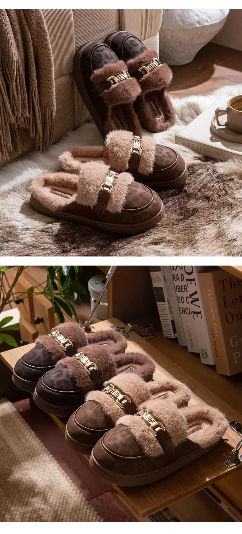 2025 Winter Plush Birkenstock Slippers for Women Brown — feature 10