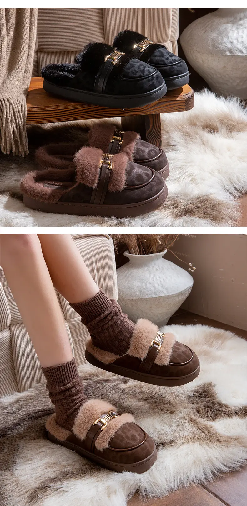2025 Winter Plush Birkenstock Slippers for Women Brown — feature 11