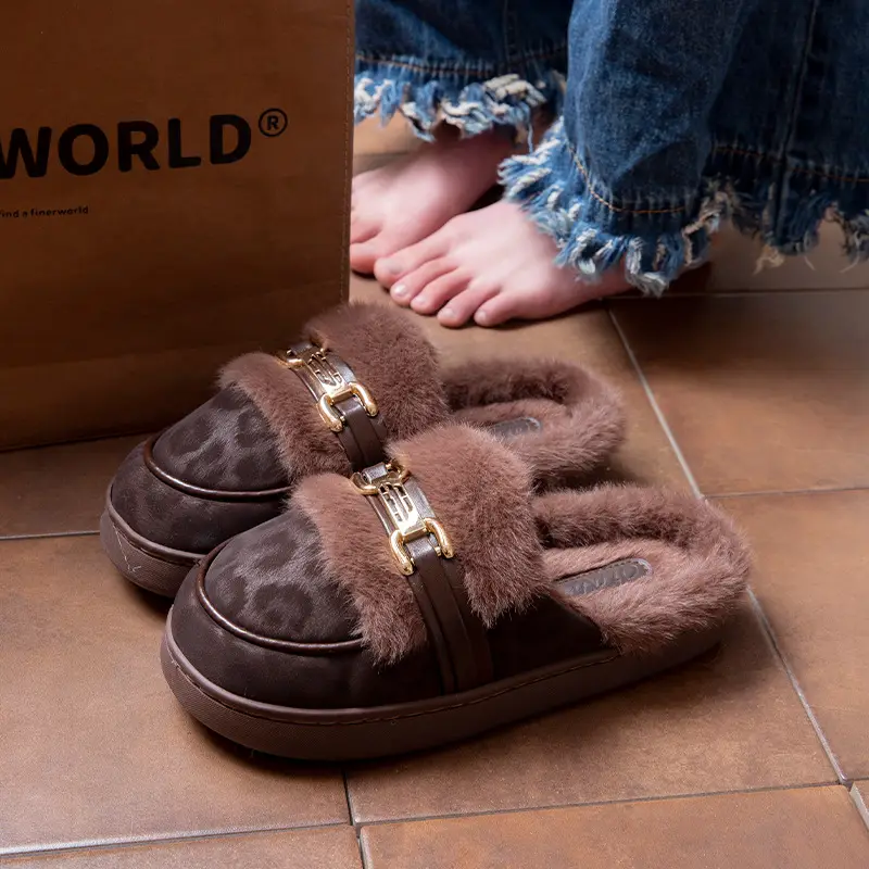 2025 Winter Plush Birkenstock Slippers for Women Brown - Image 2