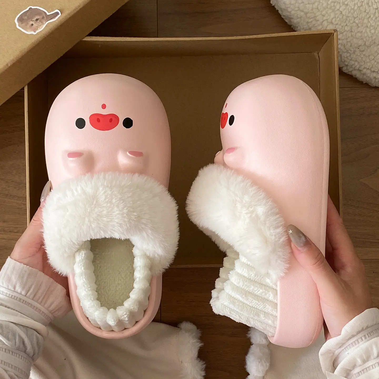 Cartoon Plush Slippers for Women Winter Warm - Image 6