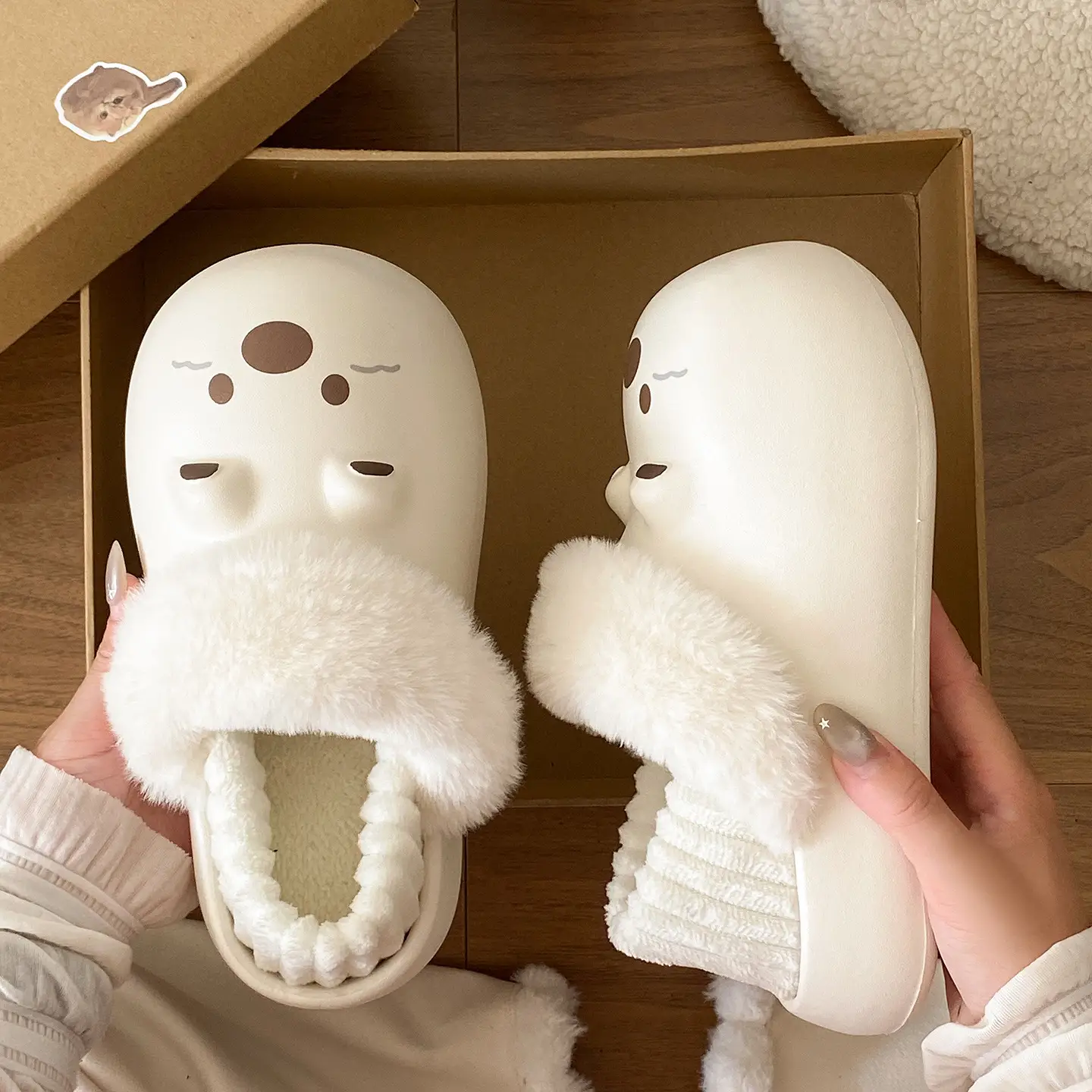 Cartoon Plush Slippers for Women Winter Warm - Image 8