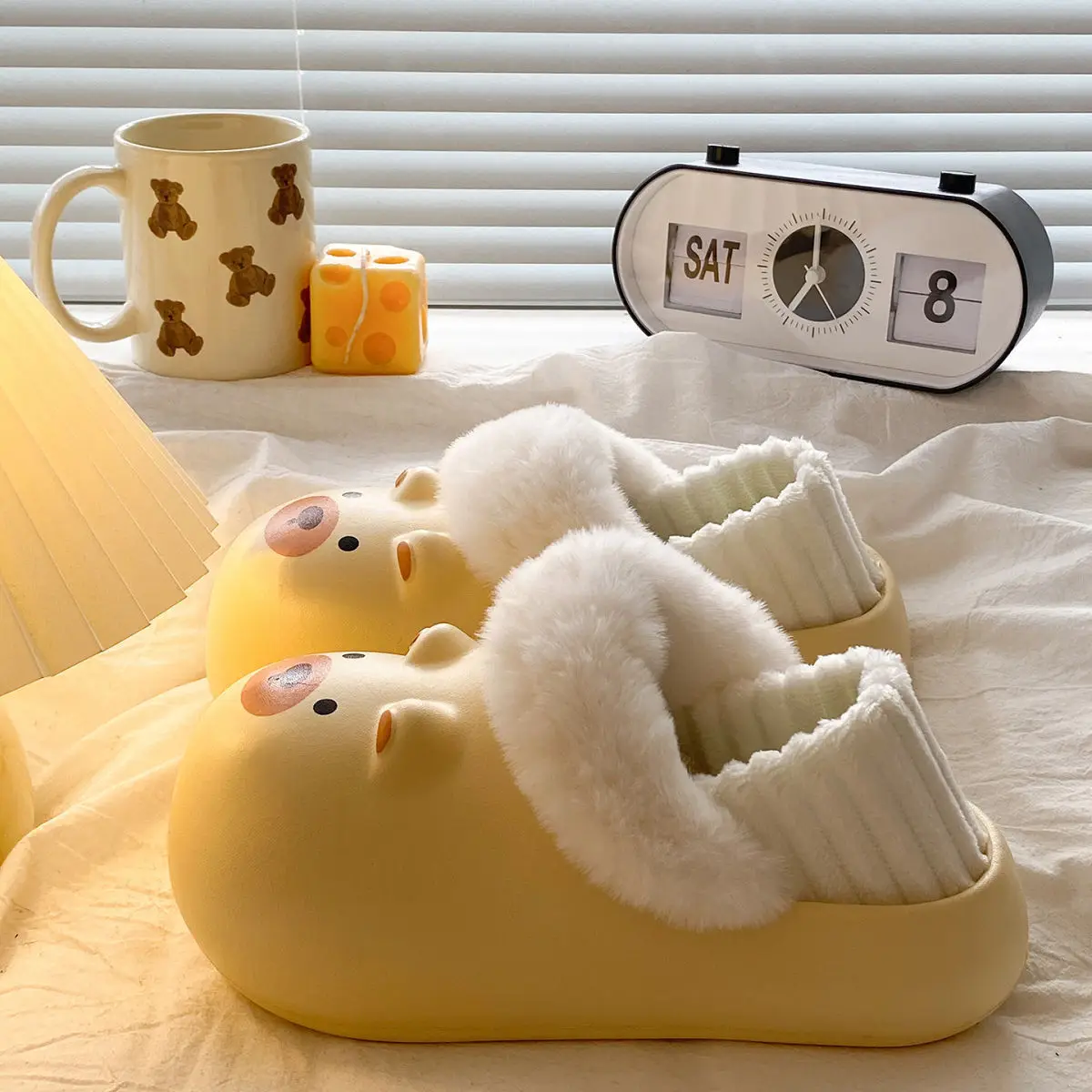 Cartoon Plush Slippers for Women Winter Warm — feature 29