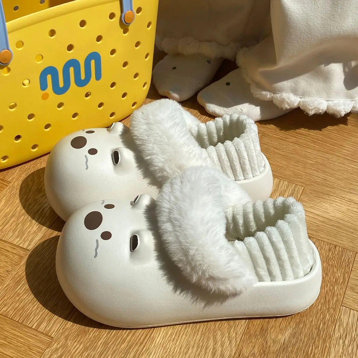 Cartoon Plush Slippers for Women Winter Warm — feature 39