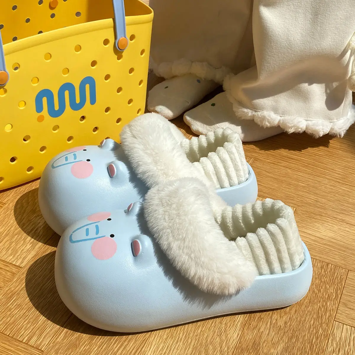 Cartoon Plush Slippers for Women Winter Warm — feature 41