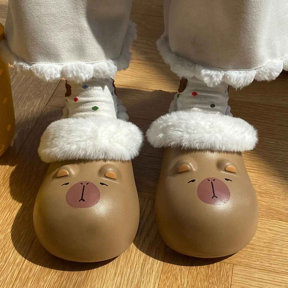 Cartoon Plush Slippers for Women Winter Warm — feature 45