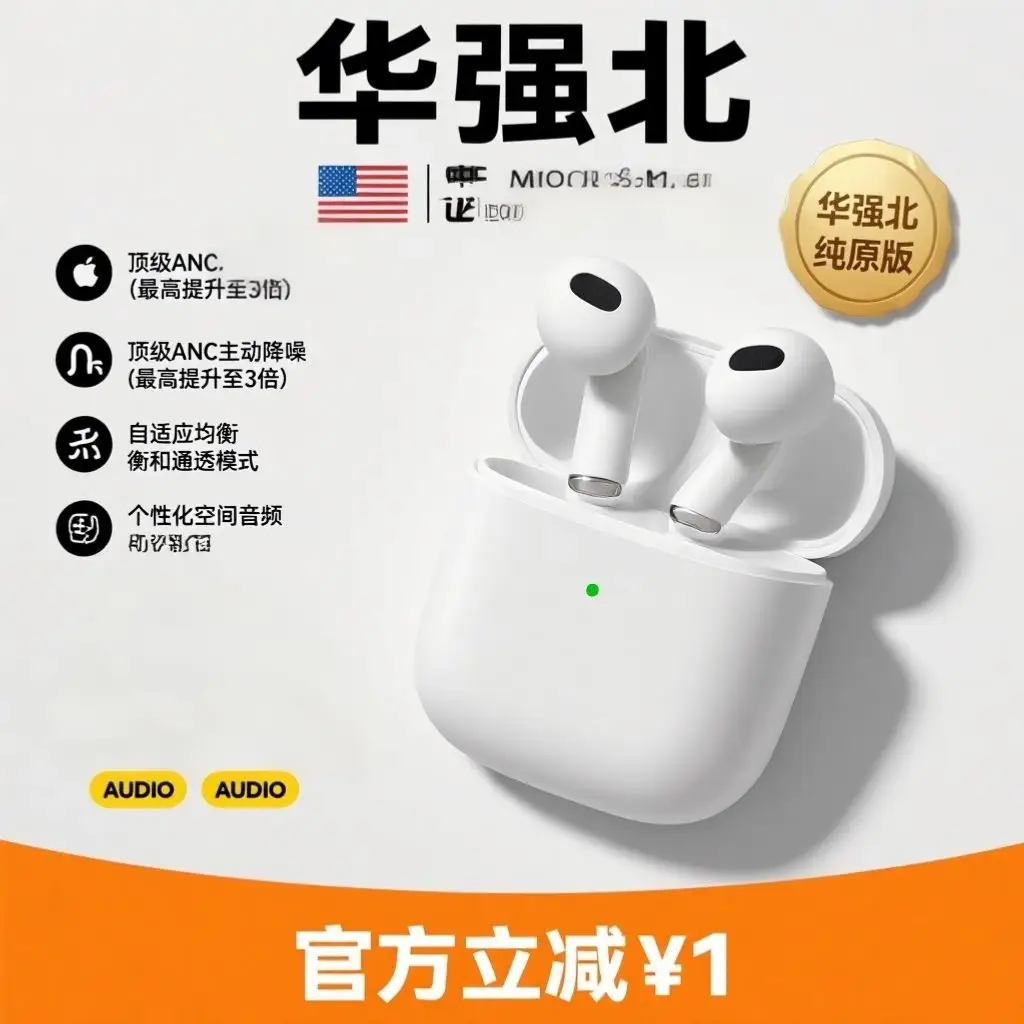 Huaqiangbei Bluetooth Headphones 2026 New Model Seventh Generation Wireless Bluetooth Headphones Noise Reduction High-Quality Sound Sports Bluetooth Headphones