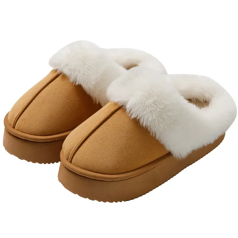 Thick-Soled Plush Cotton Slippers for Women Indoor Warm Anti-Slip Confinement Shoes Fleece-Lined Outer Wear Deodorant Plush Slippers Autumn and Winter - Image 15