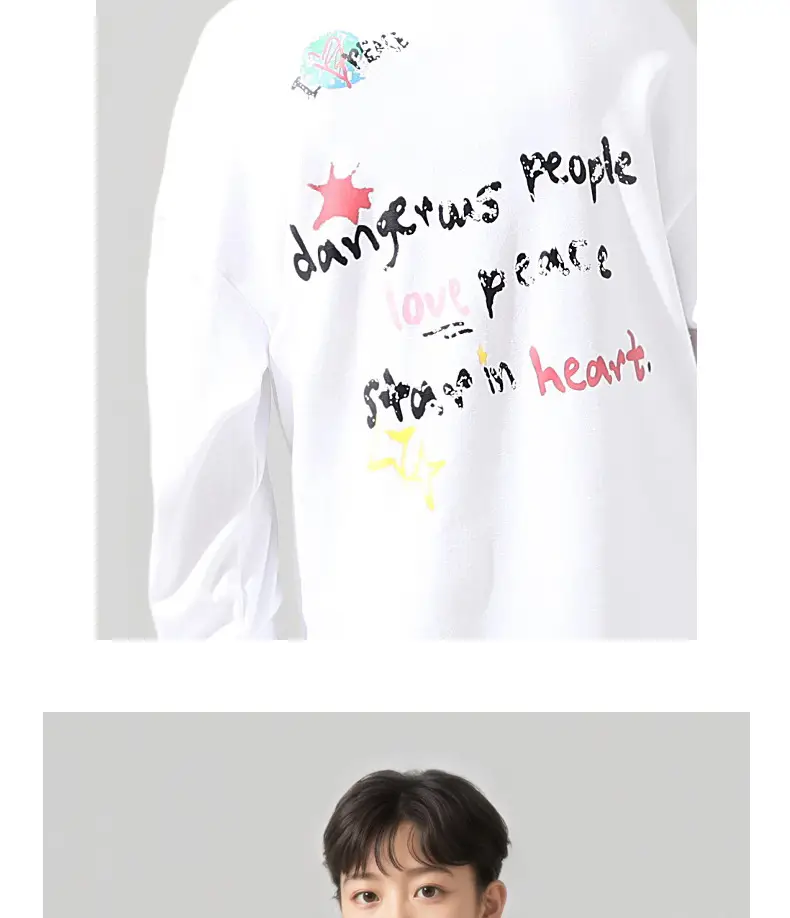Kids Korean Style Long Sleeve Printed T-Shirt Green — feature 12