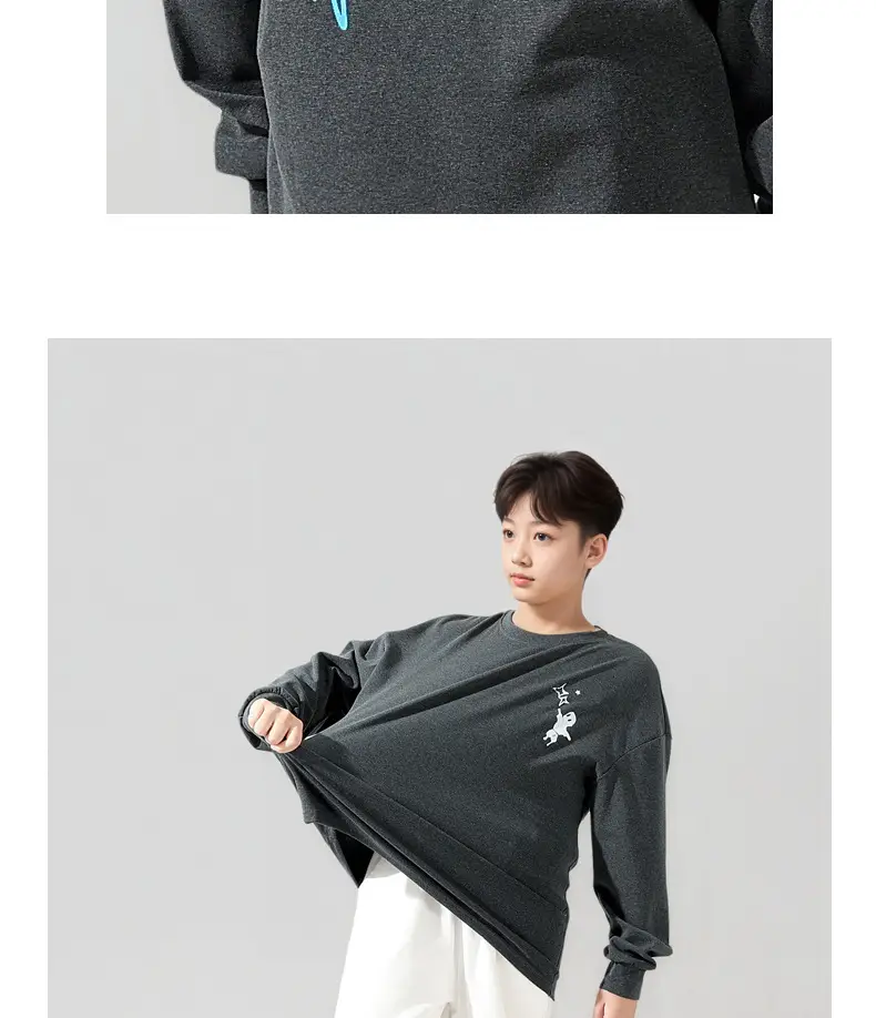 Kids Korean Style Long Sleeve Printed T-Shirt Green — feature 8