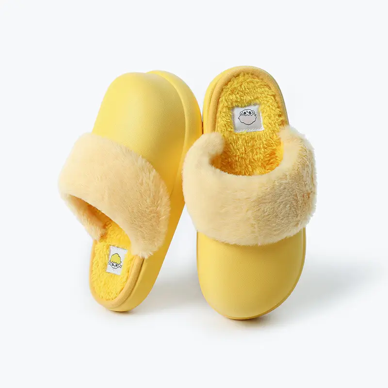 Eva Removable Plush Slippers for Women in Winter, Lightweight, Non-Slip, Warm, Home Indoor, Thick-Soled, Lint-Free Cotton Slippers - Image 3