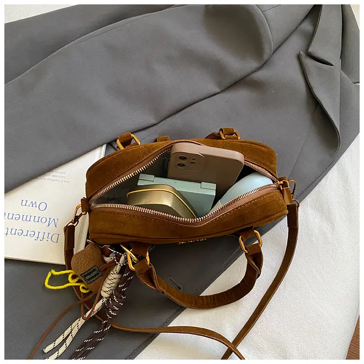 Frosted Women's Shoulder Crossbody Bag with Pendant — feature 24