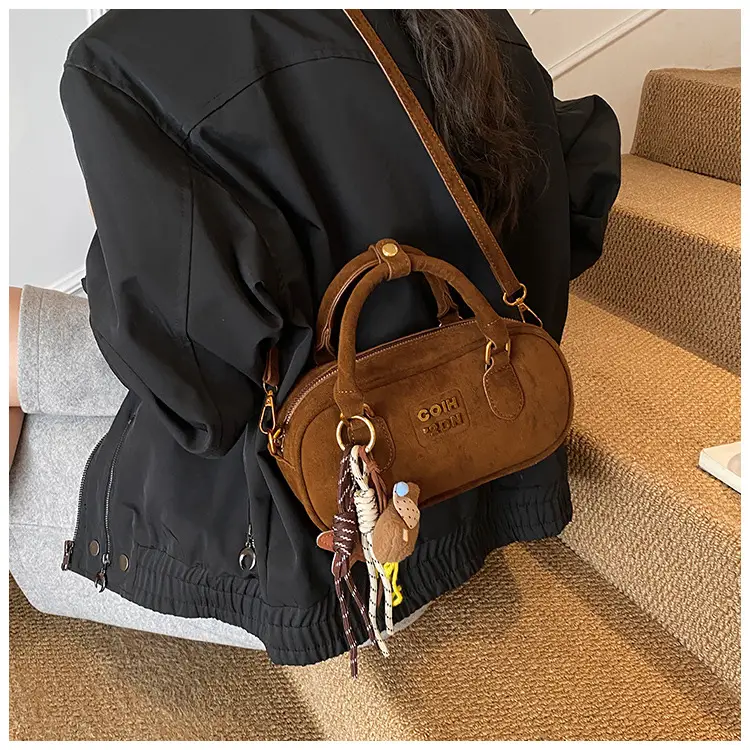 Frosted Women's Shoulder Crossbody Bag with Pendant — feature 26