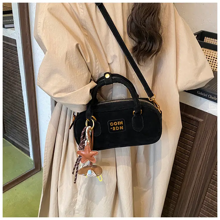 Frosted Women's Shoulder Crossbody Bag with Pendant — feature 28