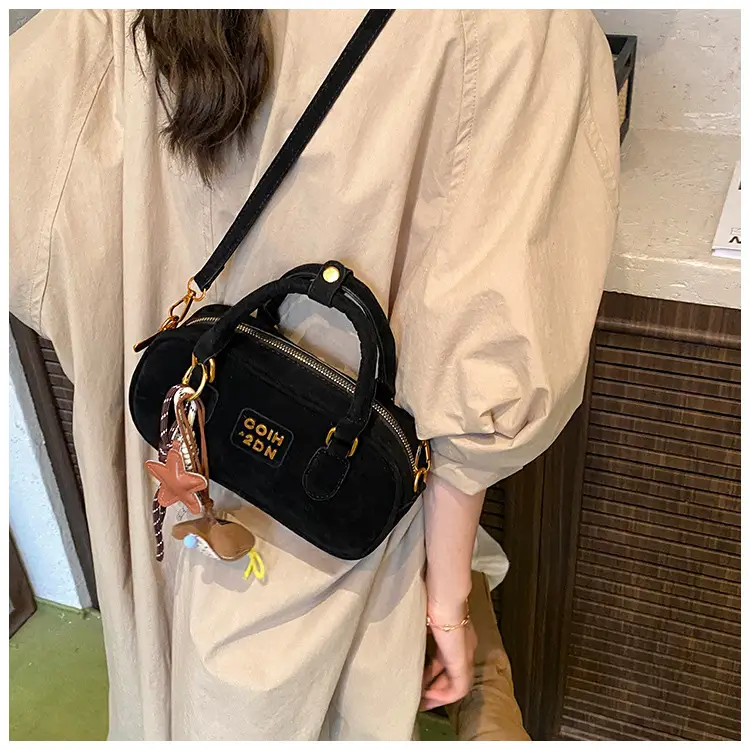 Frosted Women's Shoulder Crossbody Bag with Pendant — feature 29