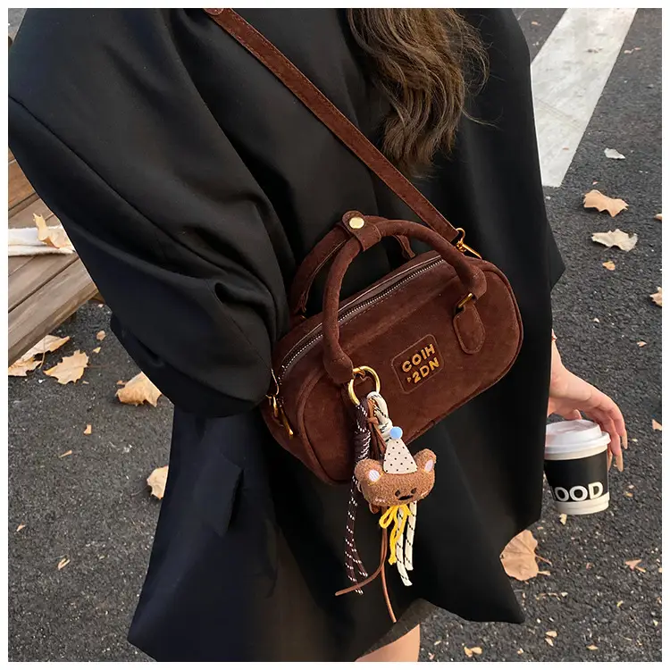 Frosted Women's Shoulder Crossbody Bag with Pendant — feature 30