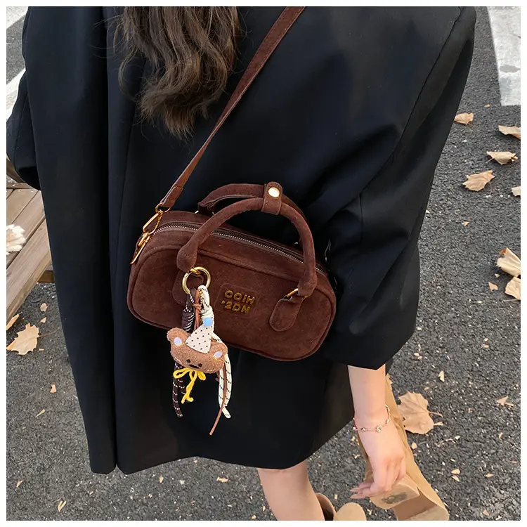 Frosted Women's Shoulder Crossbody Bag with Pendant — feature 31