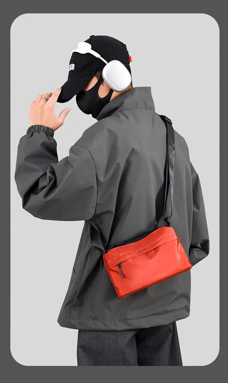 Men's Crossbody Bag Canvas Waterproof Large Capacity — feature 11