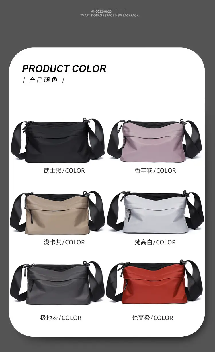 Men's Crossbody Bag Canvas Waterproof Large Capacity — feature 13