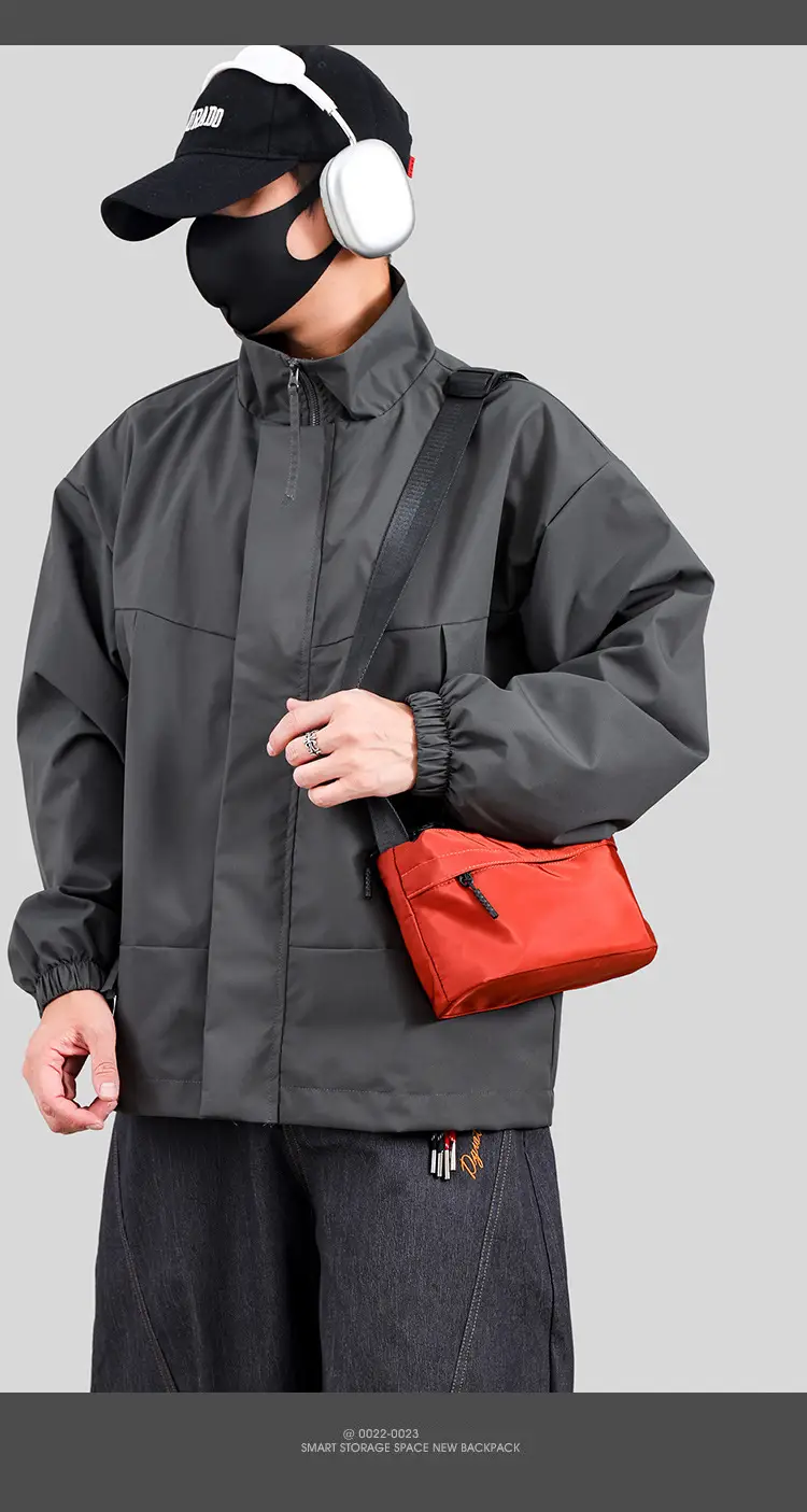Men's Crossbody Bag Canvas Waterproof Large Capacity — feature 5
