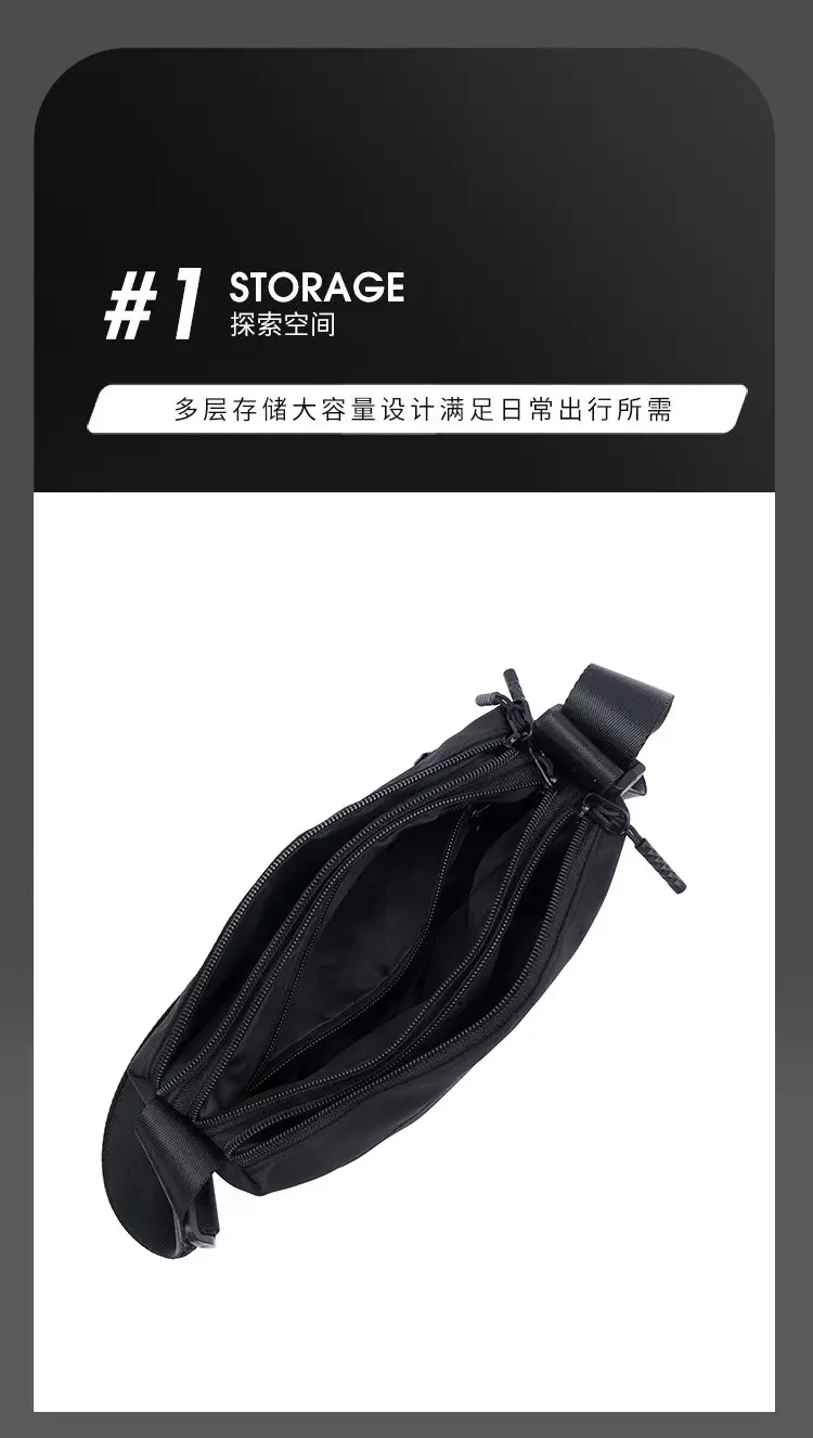 Men's Crossbody Bag Canvas Waterproof Large Capacity — feature 6