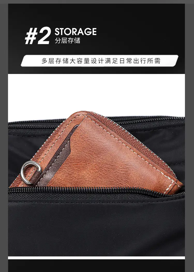 Men's Crossbody Bag Canvas Waterproof Large Capacity — feature 8