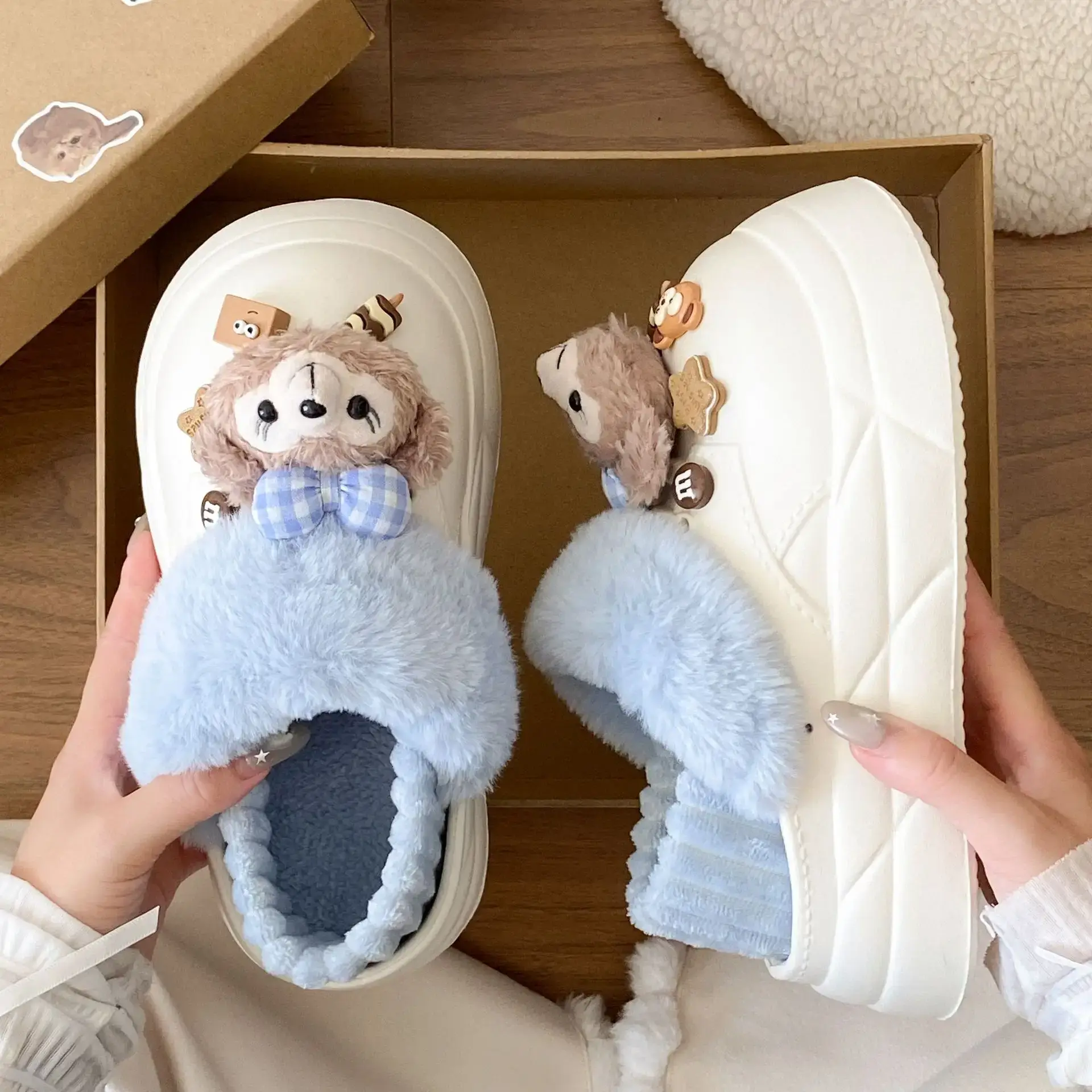 Cute Cartoon Winter Slippers for Girls - Image 48