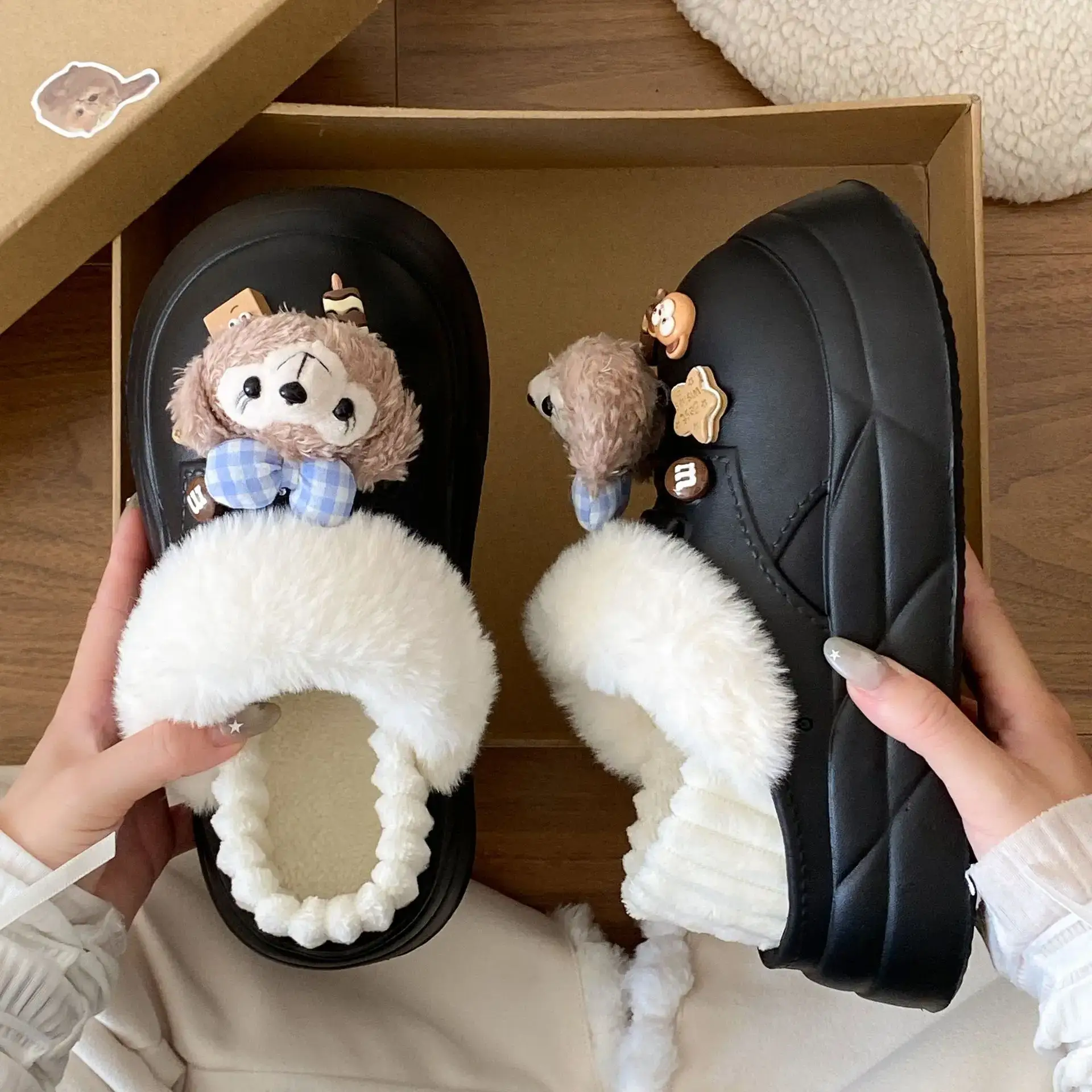 Cute Cartoon Winter Slippers for Girls - Image 49