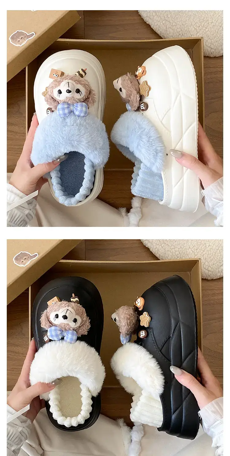 Cute Cartoon Winter Slippers for Girls — feature 19