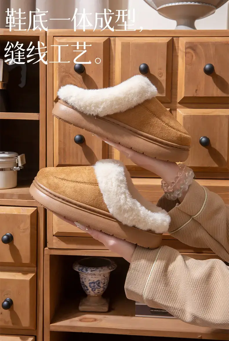 Women's Warm Plush Cotton Slippers Brown 2025 — feature 5