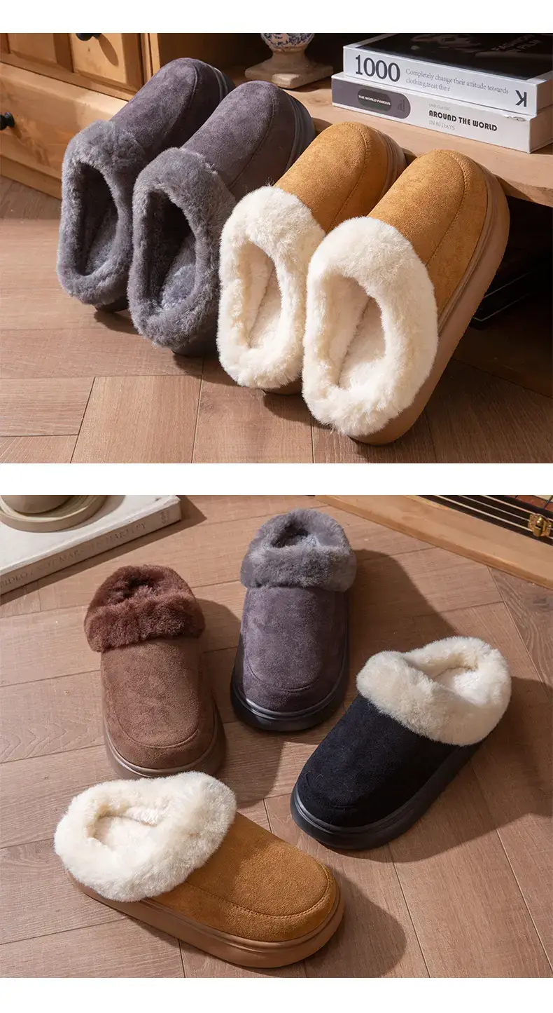 Women's Warm Plush Cotton Slippers Brown 2025 — feature 8
