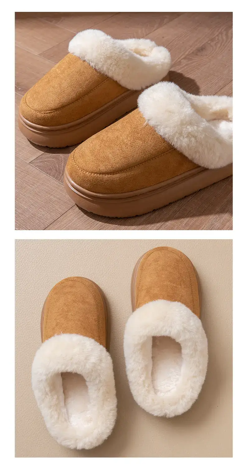 Women's Warm Plush Cotton Slippers Brown 2025 — feature 9