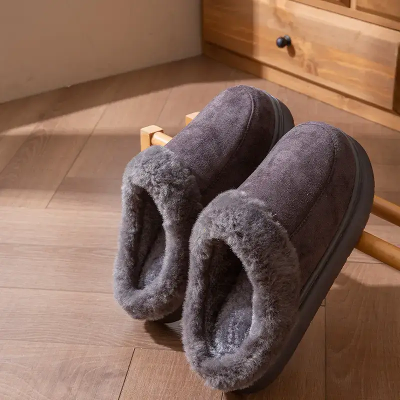Women's Warm Plush Cotton Slippers Brown 2025