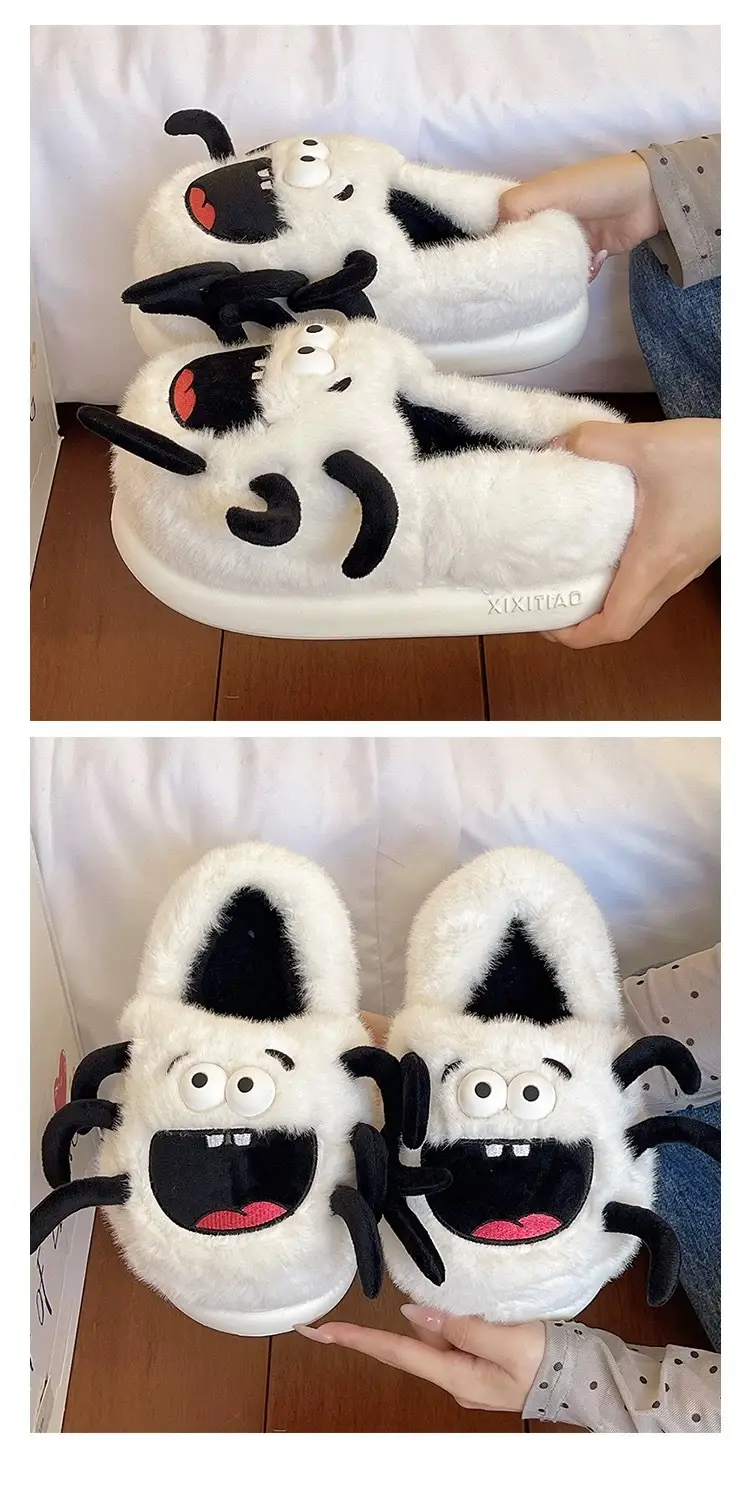 Cute Spider Cat Slippers Women Winter Warm Cotton Non-Slip — feature 7