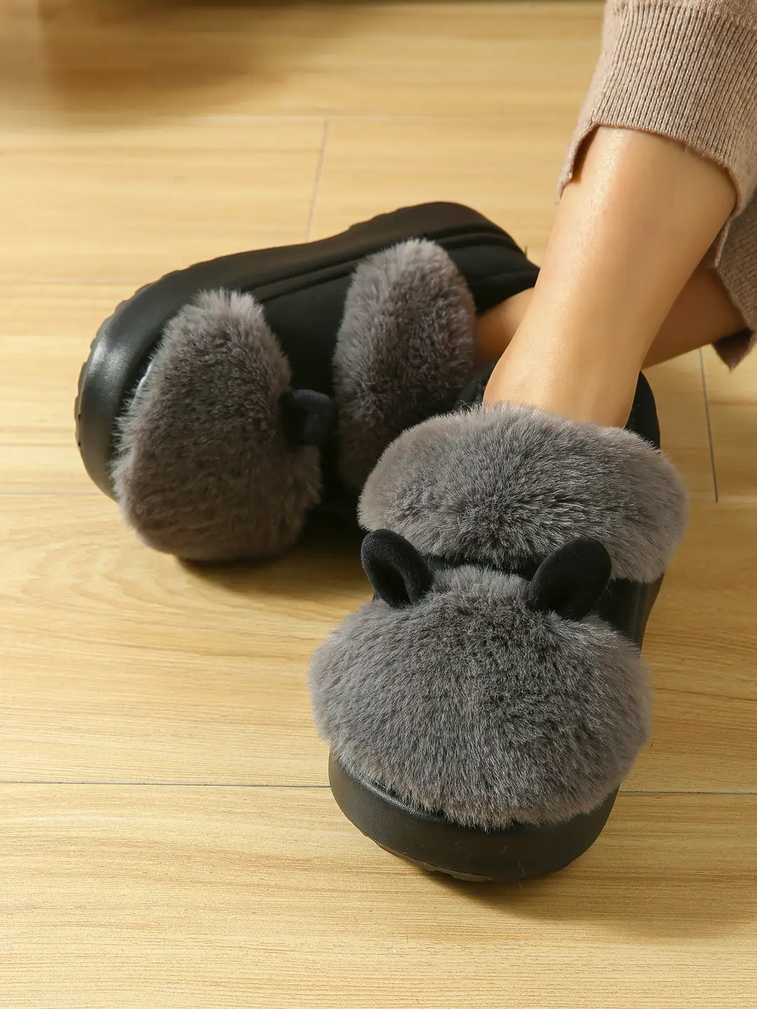2025 New Cotton Slippers for Women Winter Indoor Home Plush Fleece-Lined Cotton Shoes Warm Bag and Winter Non-Slip Cotton Shoes — feature 2