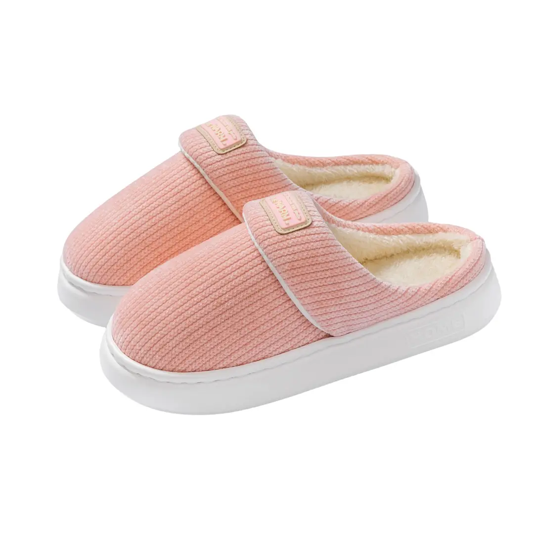 Cotton Slippers for Women, Autumn and Winter Thick-Soled Fashionable Design, Home Indoor Non-Slip Warm Wool Slippers for Men, Winter Wear - Image 15