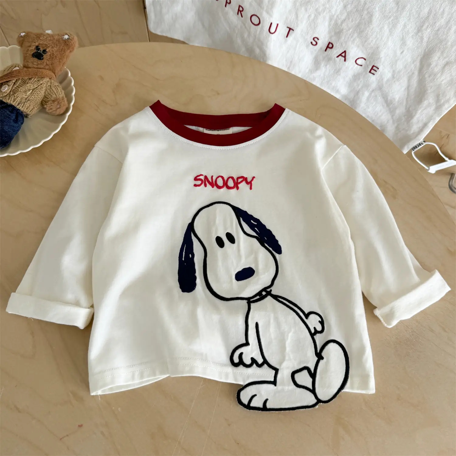 Snoopy Long Sleeve Cotton T-Shirt for Boys
