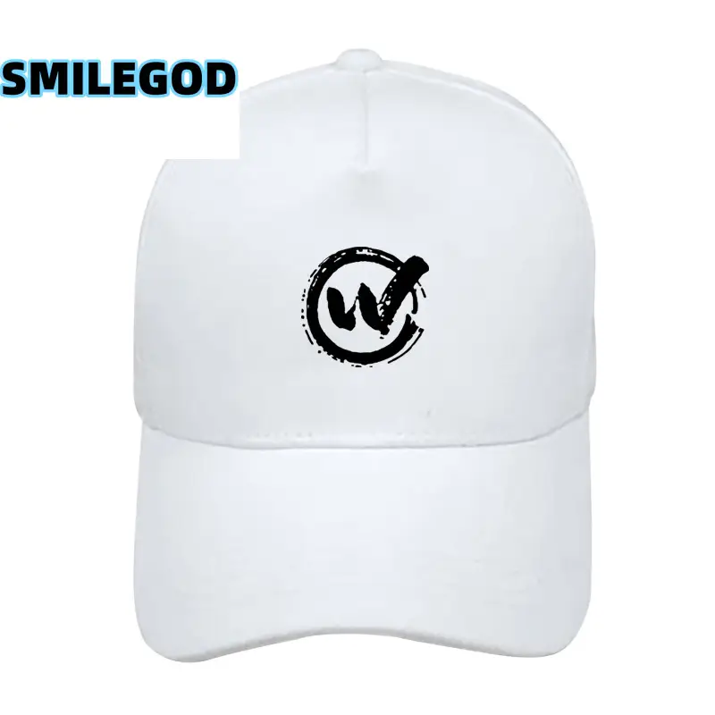 White Logo Baseball Cap Unisex with Crown Design - Image 8