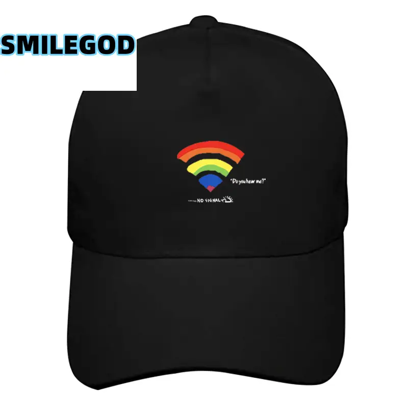 Unisex Rainbow Print Baseball Cap Sunshade Beige - Image 2
