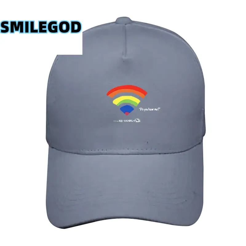 Unisex Rainbow Print Baseball Cap Sunshade Beige - Image 4
