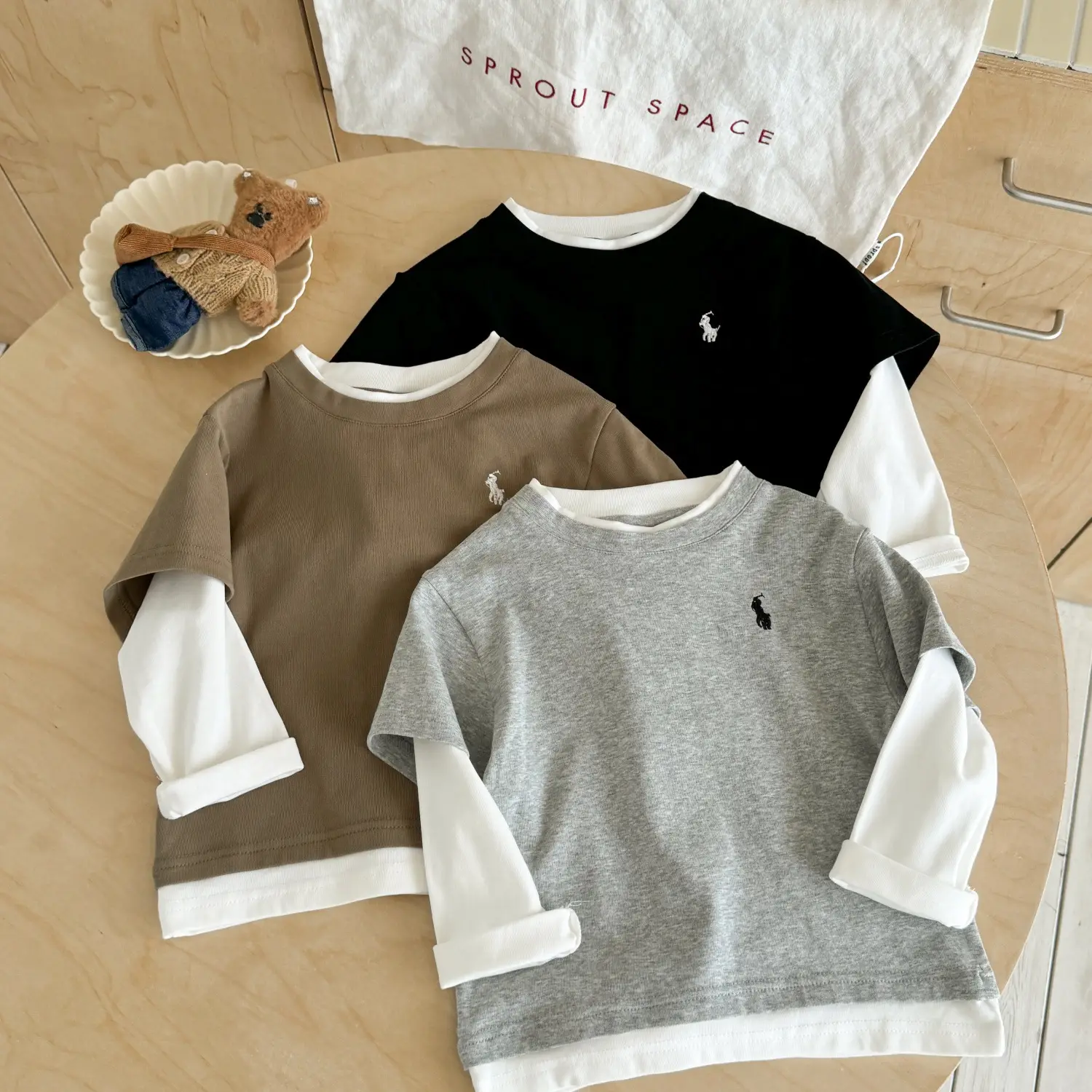Boys Chillin Embroidered Ruffle T-Shirt White Black - Image 6