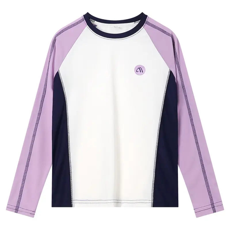 Boys Tennis T-Shirt White Purple Quick Dry 2025 - Image 6