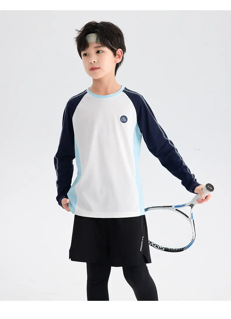 Boys Tennis T-Shirt White Purple Quick Dry 2025 — feature 16