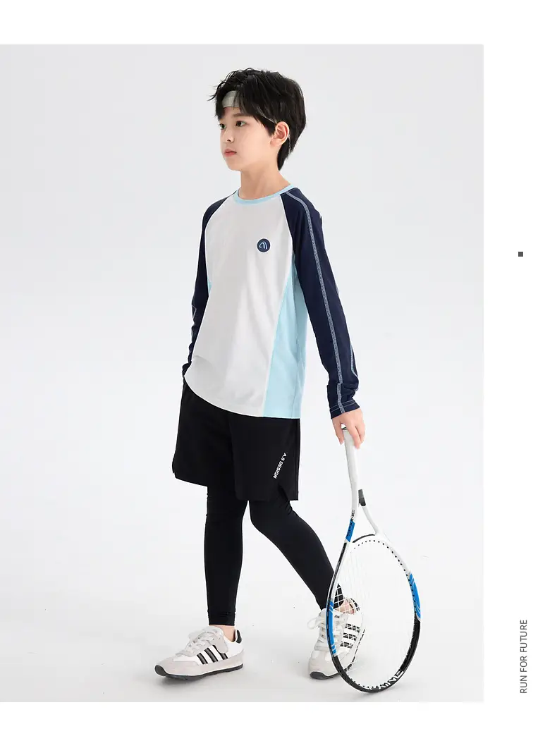 Boys Tennis T-Shirt White Purple Quick Dry 2025 — feature 17