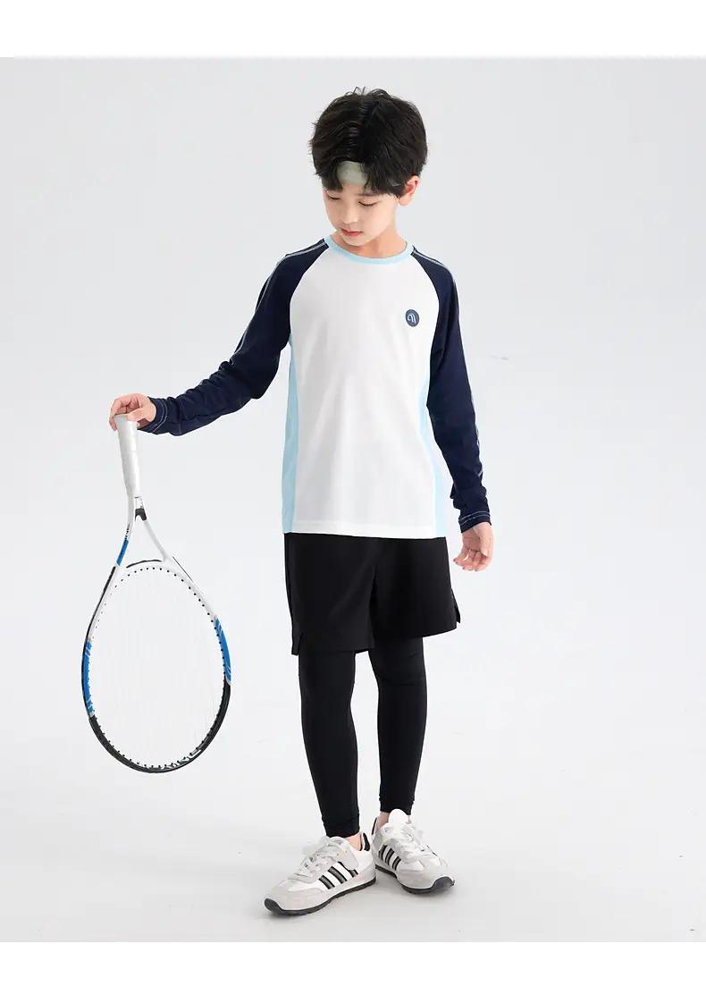 Boys Tennis T-Shirt White Purple Quick Dry 2025 — feature 18