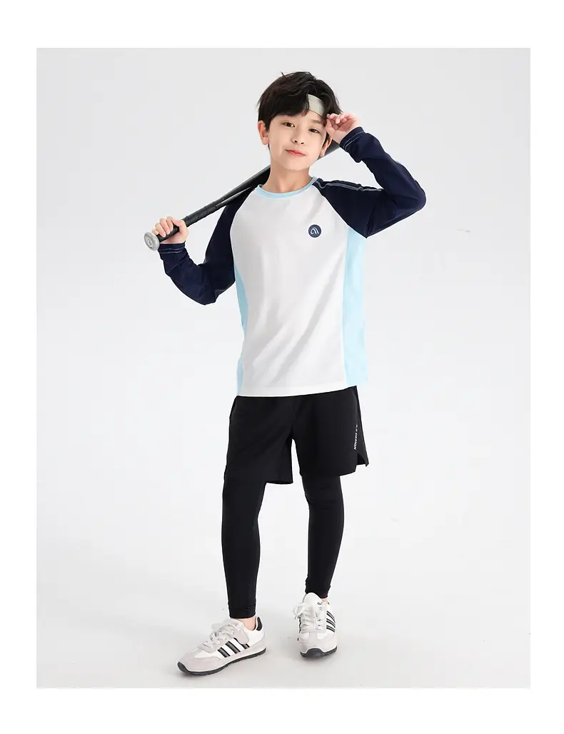 Boys Tennis T-Shirt White Purple Quick Dry 2025 — feature 19